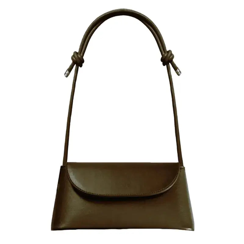 Bolsa Baguete de Couro Laine Café