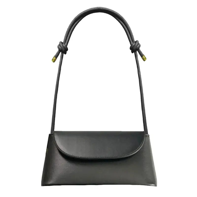 Bolsa Baguete de Couro Laine Preto