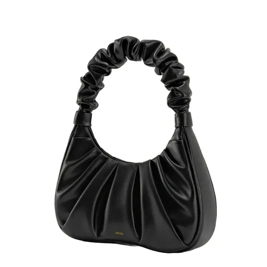 Bolsa Hobo Plissada Nila Preta
