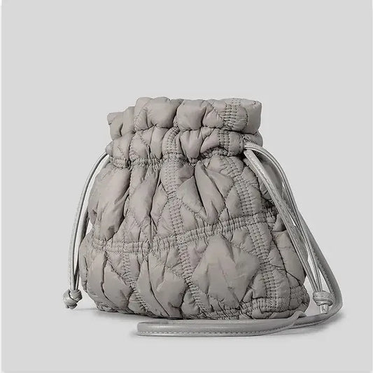 Bolsa Tiracolo Acolchoada Louise Cinza