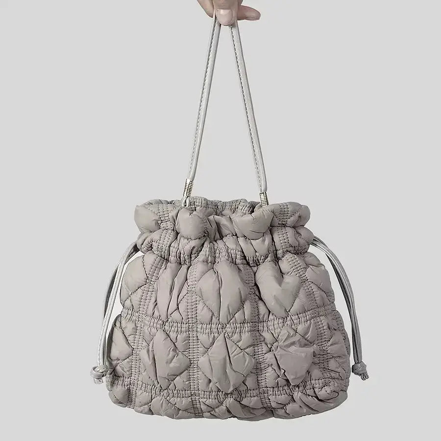 Bolsa Tiracolo Acolchoada Louise Cinza