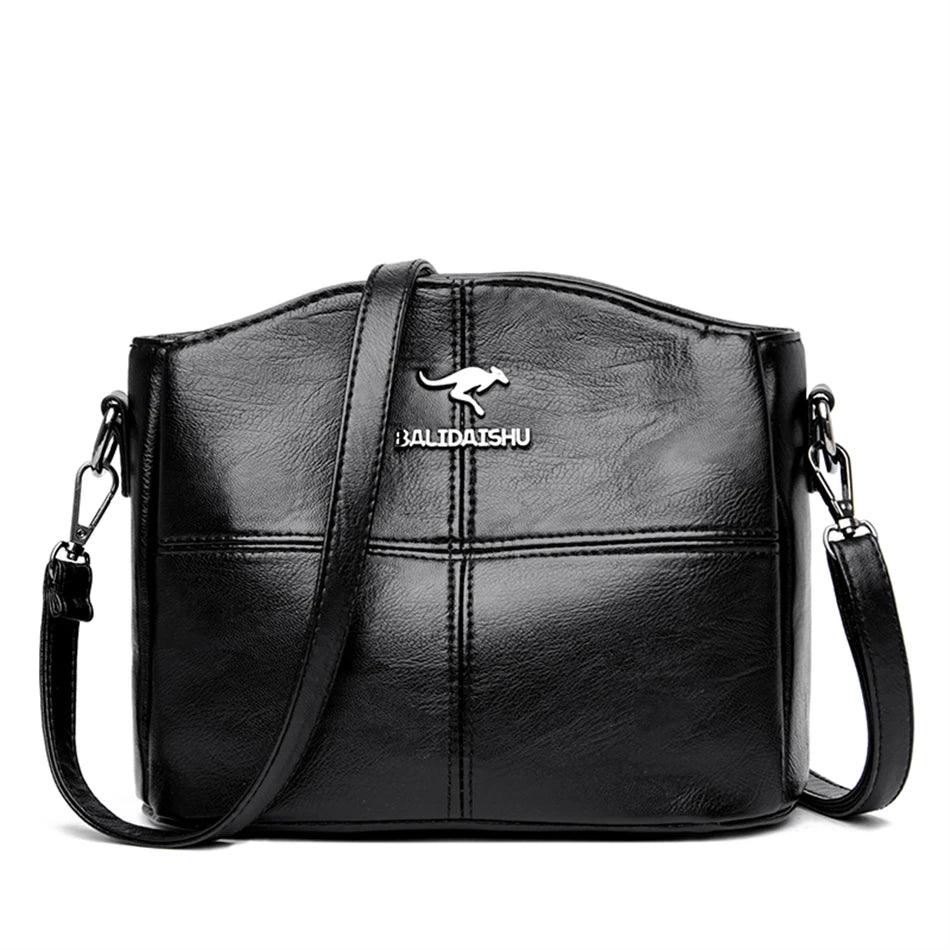 Bolsa Tiracolo de Couro Balida Preto