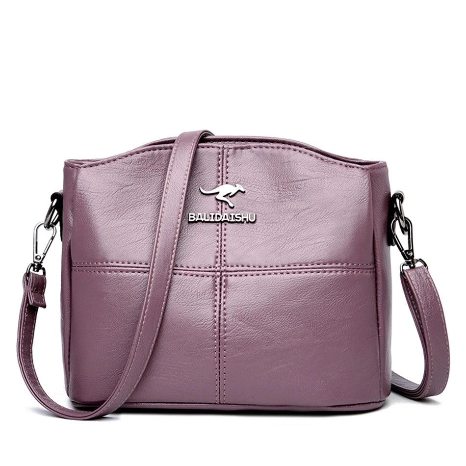 Bolsa Tiracolo de Couro Balida Roxo