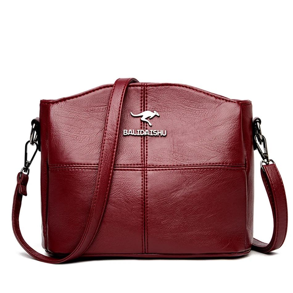 Bolsa Tiracolo de Couro Balida Vermelho