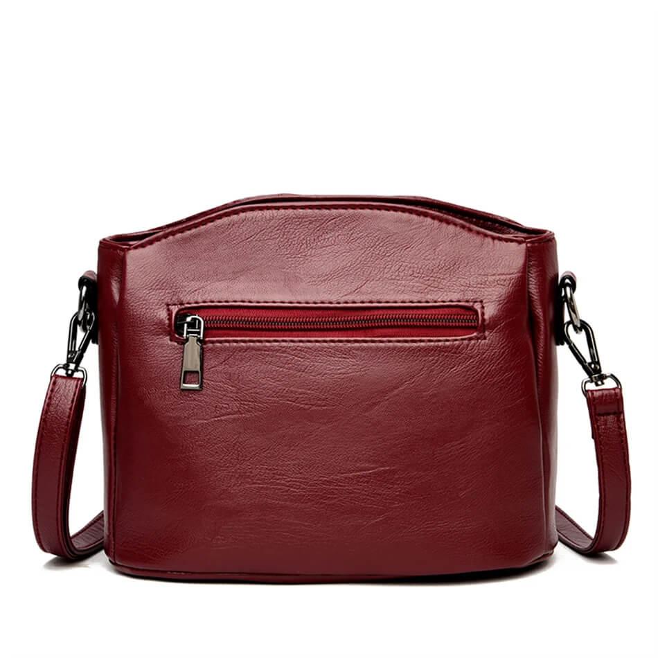 Bolsa Tiracolo de Couro Balida Vermelho