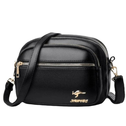 Bolsa Tiracolo de Couro Mavi Preto