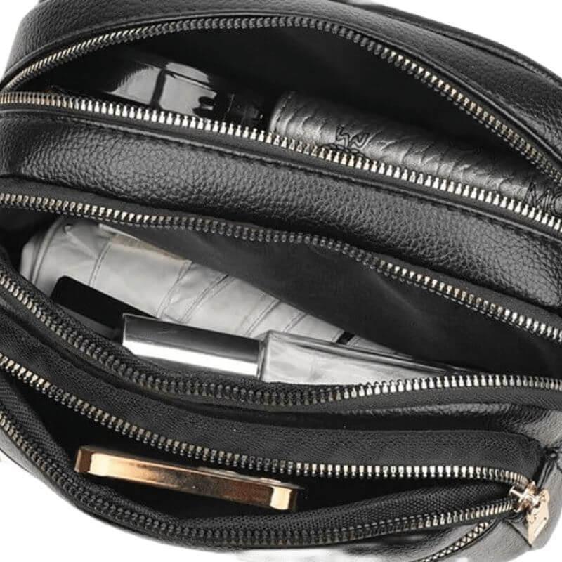 Bolsa Tiracolo de Couro Mavi Preto