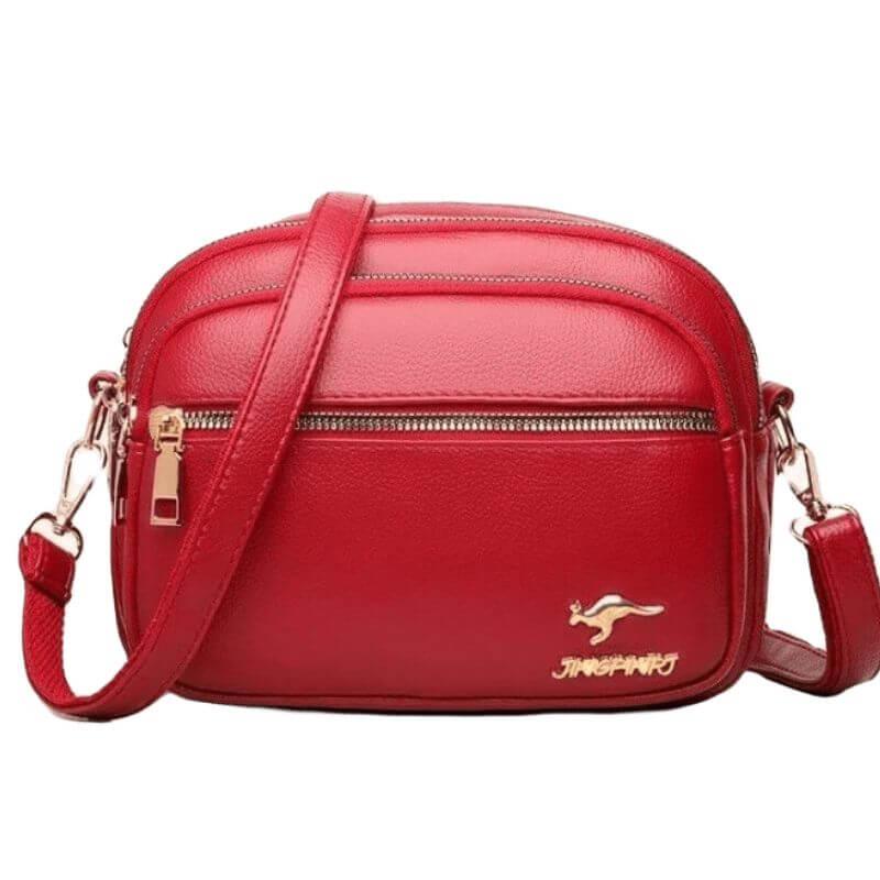 Bolsa Tiracolo de Couro Mavi Vermelho