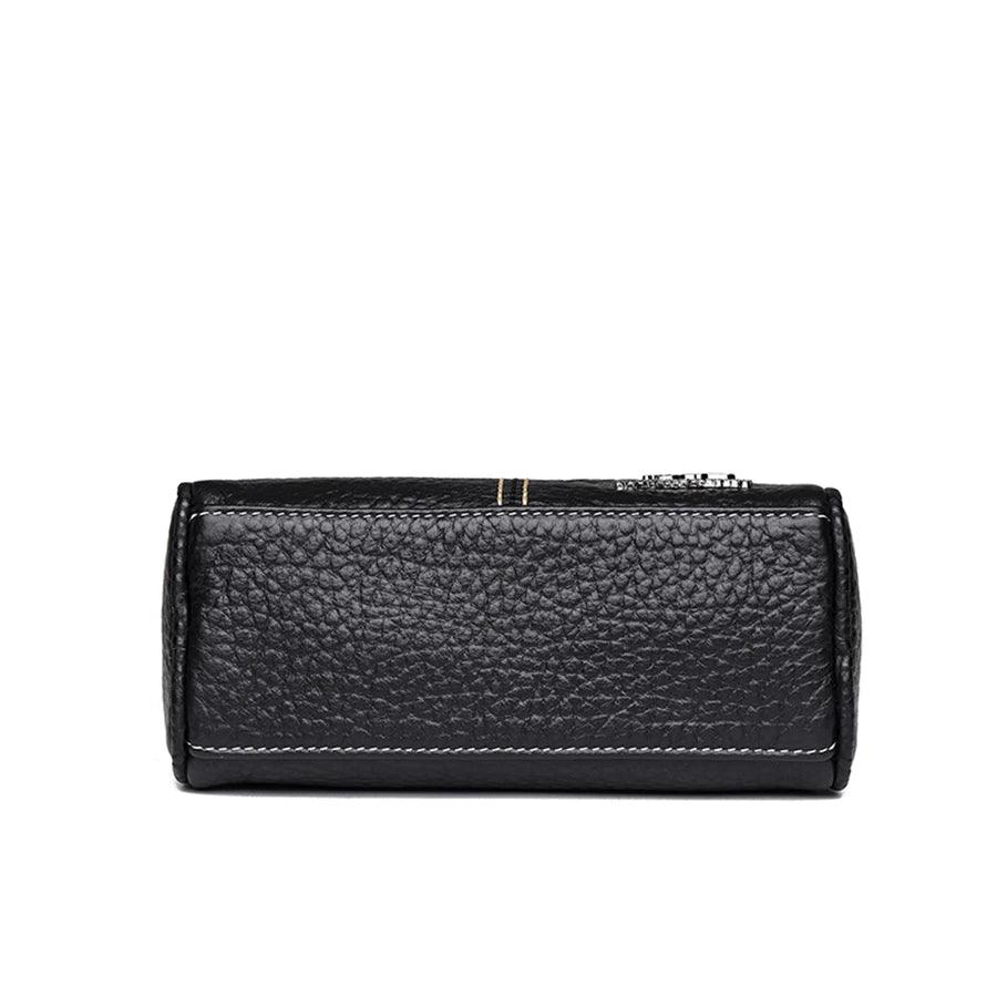 Bolsa Tiracolo de Couro Mush Preto