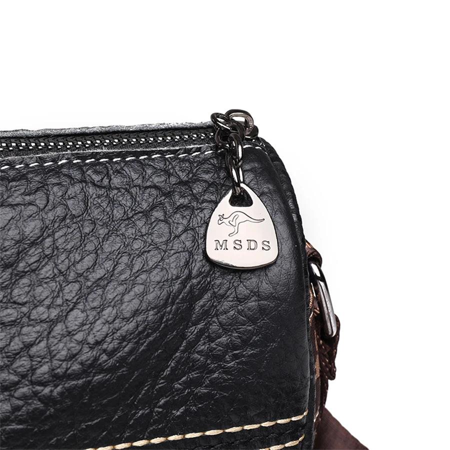 Bolsa Tiracolo de Couro Mush Preto