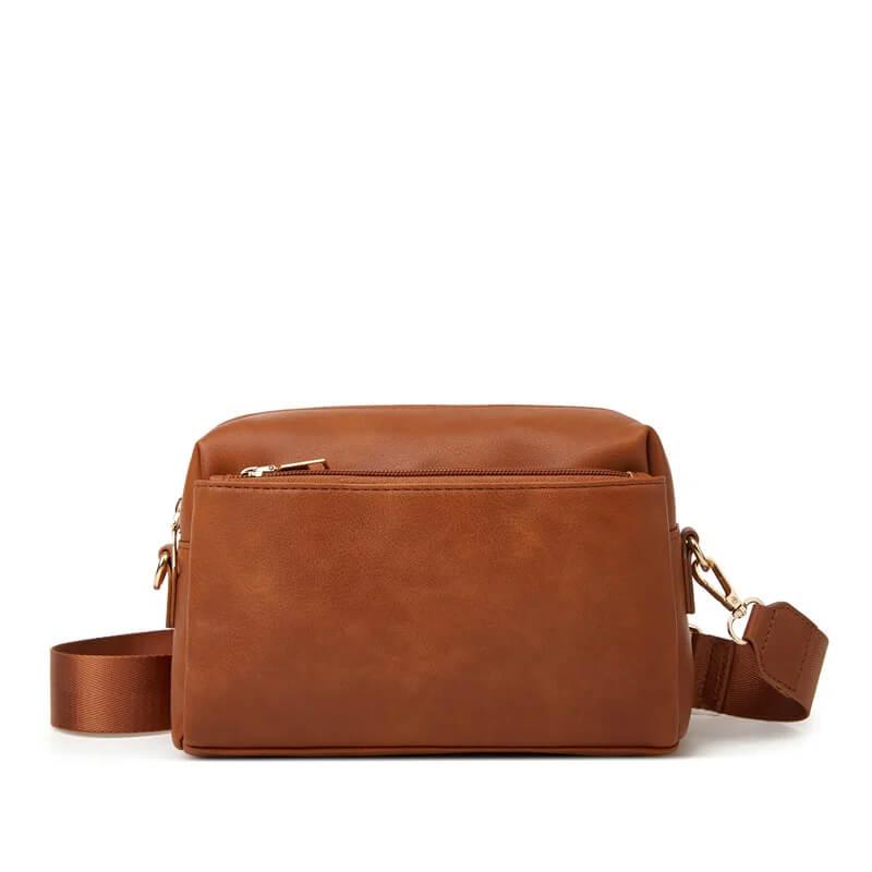 Bolsa Tiracolo de Couro Sarah Marrom