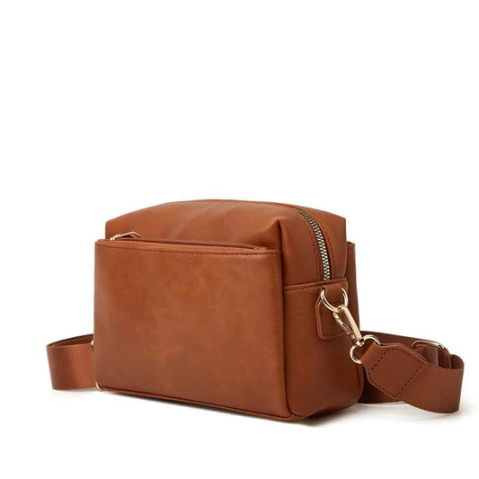 Bolsa Tiracolo de Couro Sarah Marrom