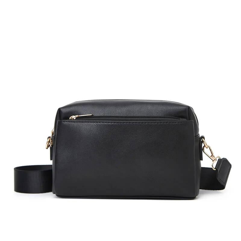 Bolsa Tiracolo de Couro Sarah Preto