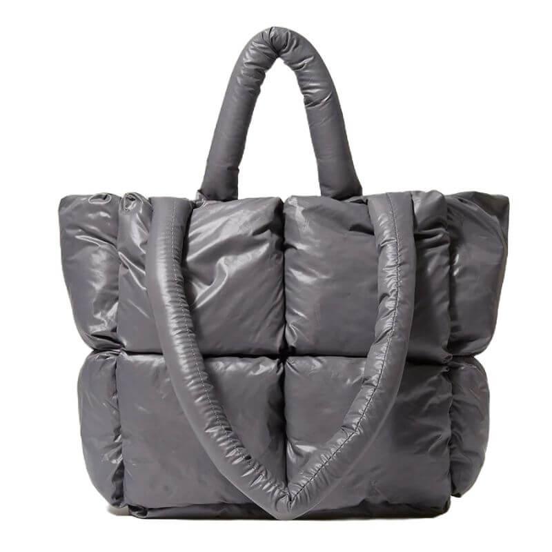 Bolsa Tote Acolchoada Elena Cinza