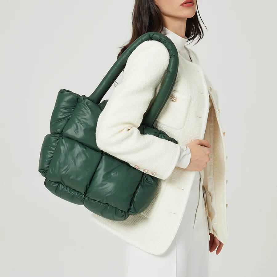 Bolsa Tote Acolchoada Elena Verde