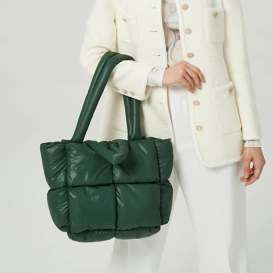 Bolsa Tote Acolchoada Elena Verde