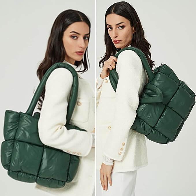 Bolsa Tote Acolchoada Elena Verde