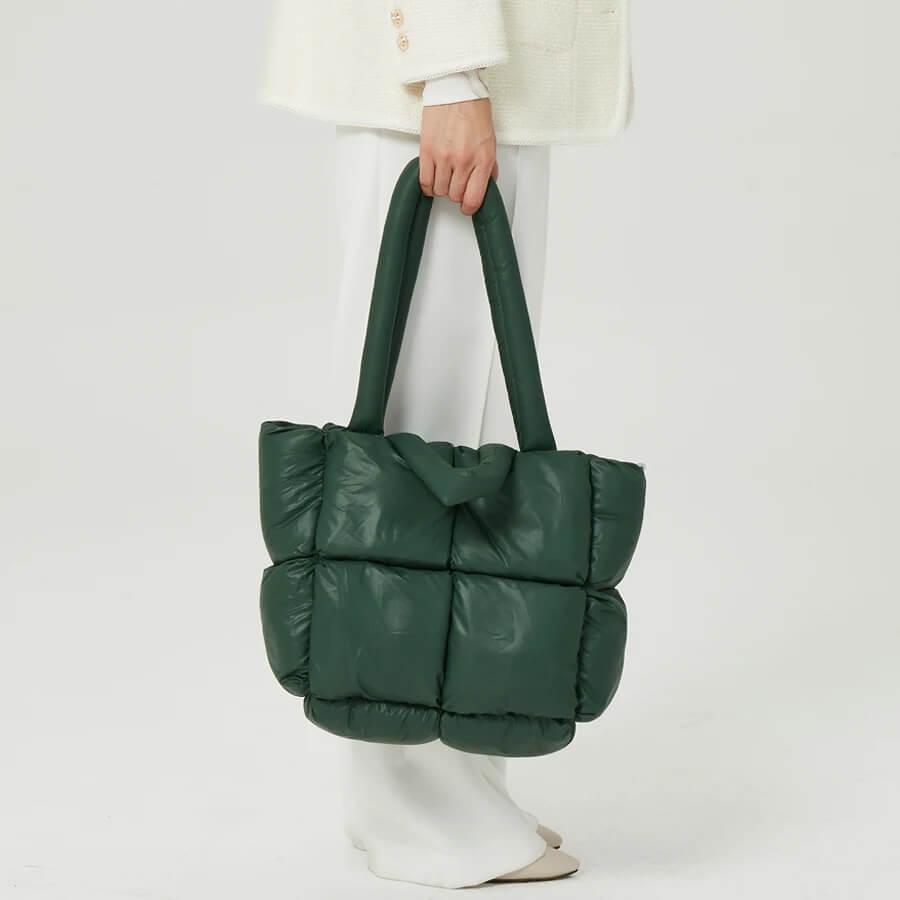 Bolsa Tote Acolchoada Elena Verde