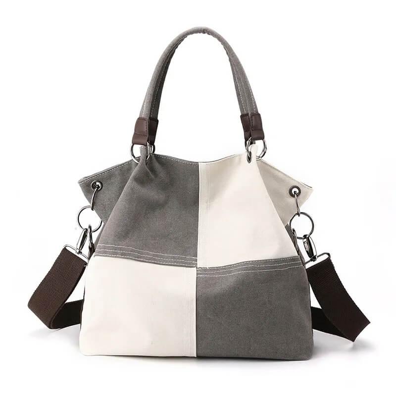 Bolsa Tote Xadrez Elen Cinza