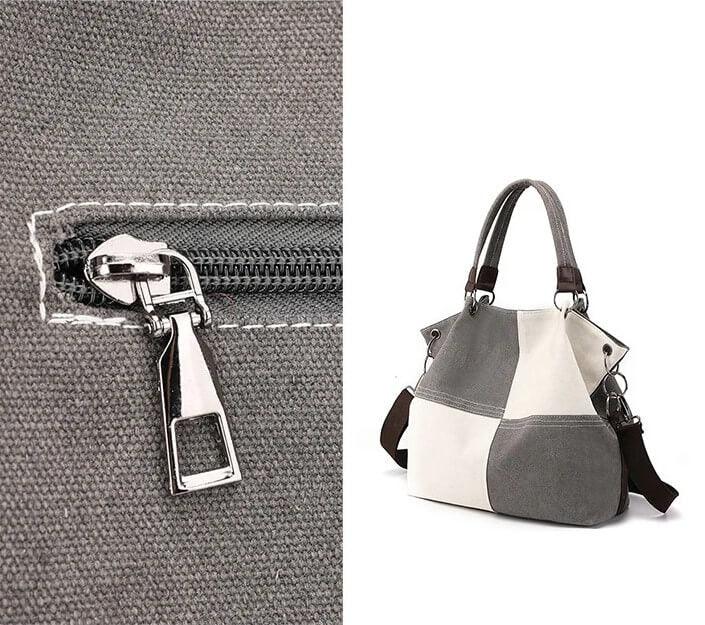Bolsa Tote Xadrez Elen Cinza