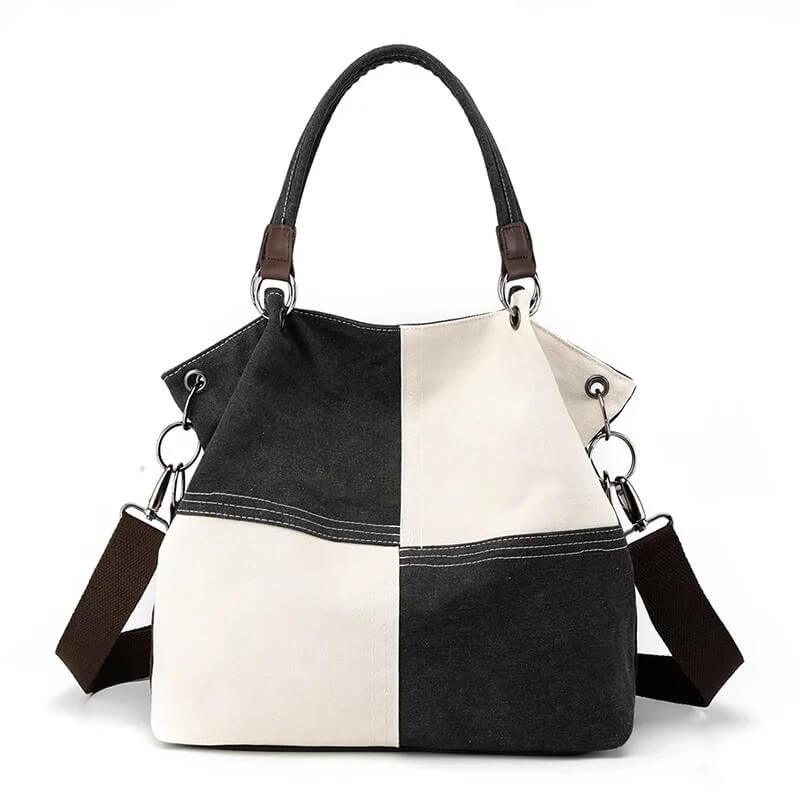 Bolsa Tote Xadrez Elen Preto