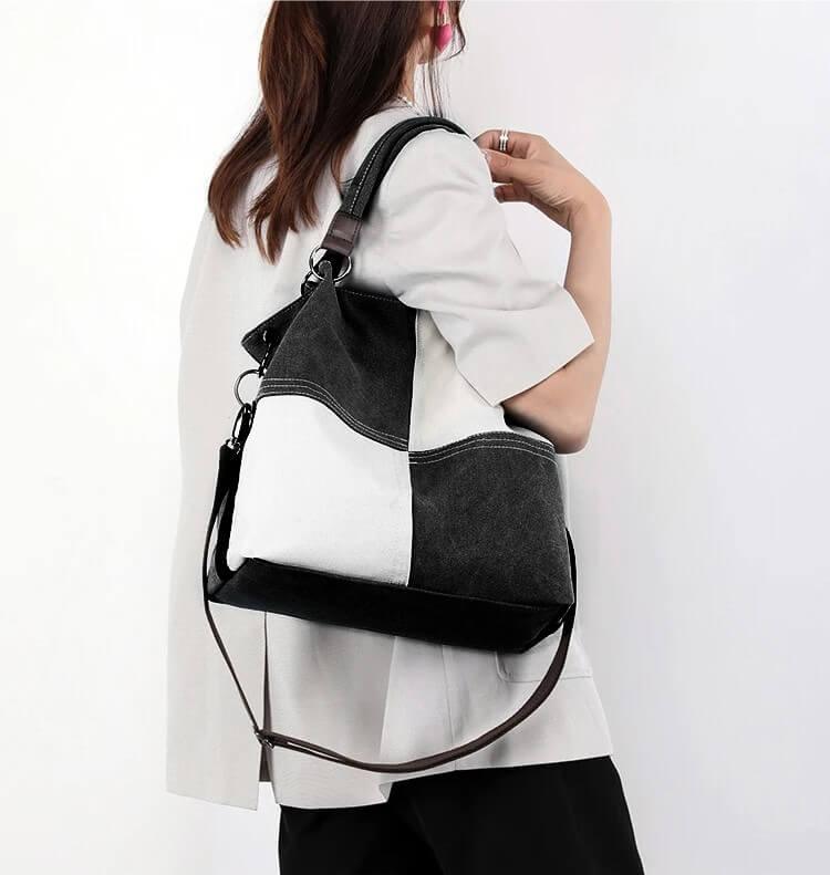 Bolsa Tote Xadrez Elen Preto