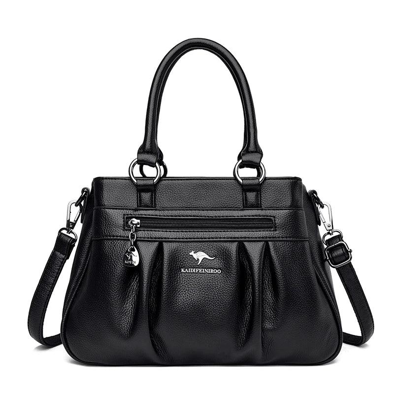 Bolsa Tote de Couro Kaidifein Preto