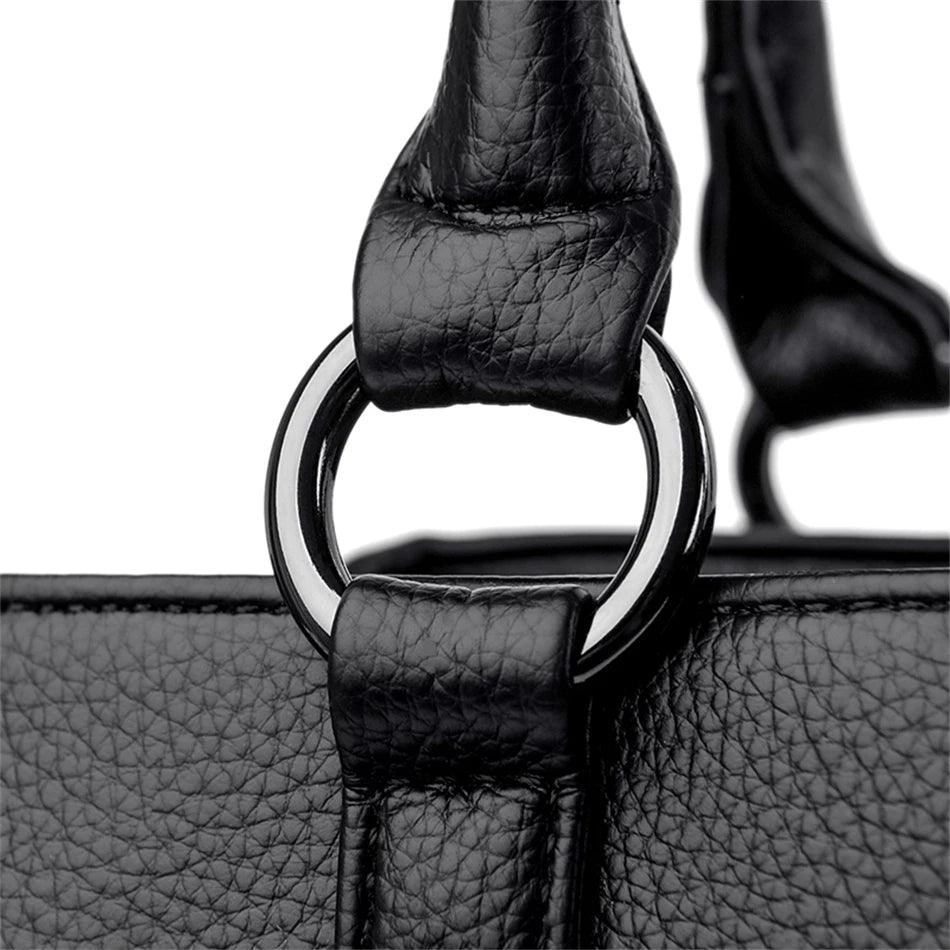 Bolsa Tote de Couro Kaidifein Preto
