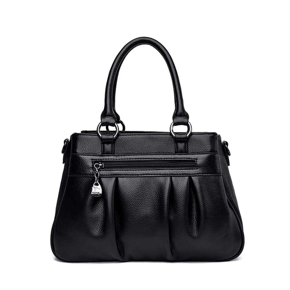 Bolsa Tote de Couro Kaidifein Preto