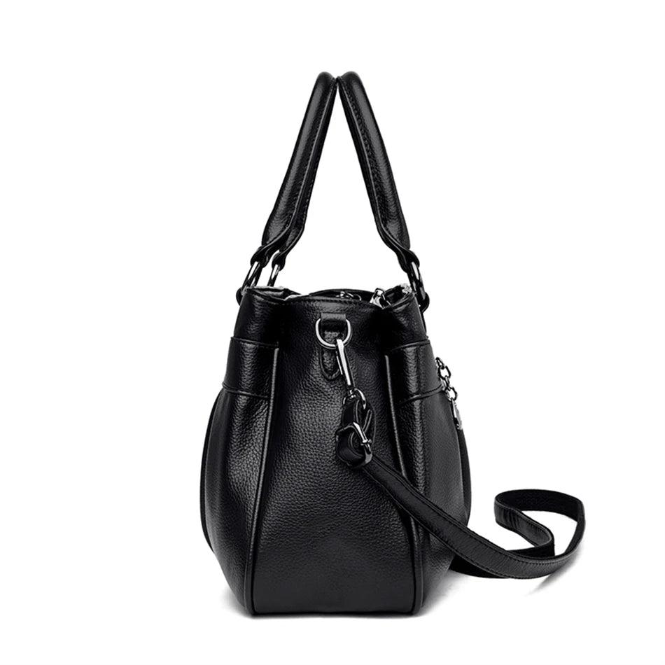 Bolsa Tote de Couro Kaidifein Preto