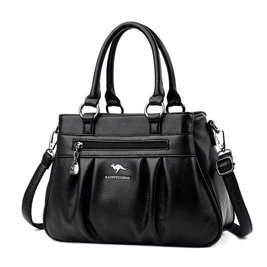 Bolsa Tote de Couro Kaidifein Preto