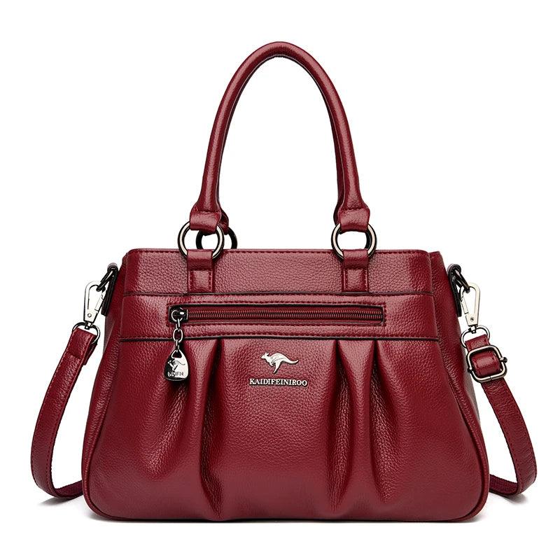 Bolsa Tote de Couro Kaidifein Vinho
