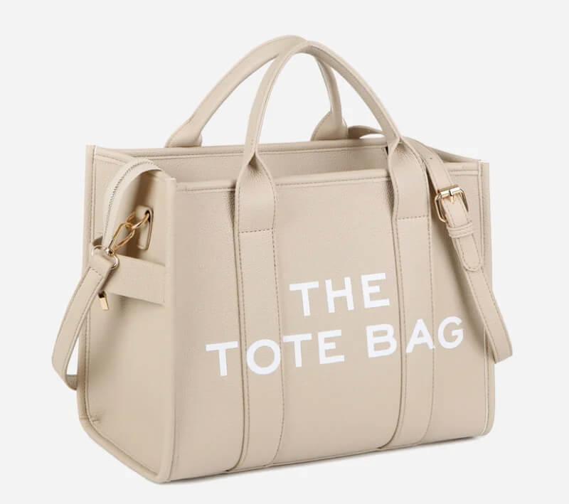 Bolsa Tote de Couro Mona Bege