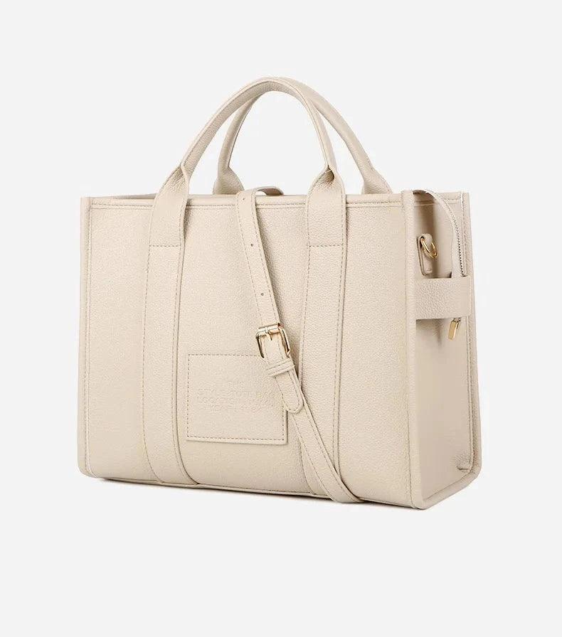 Bolsa Tote de Couro Mona Bege