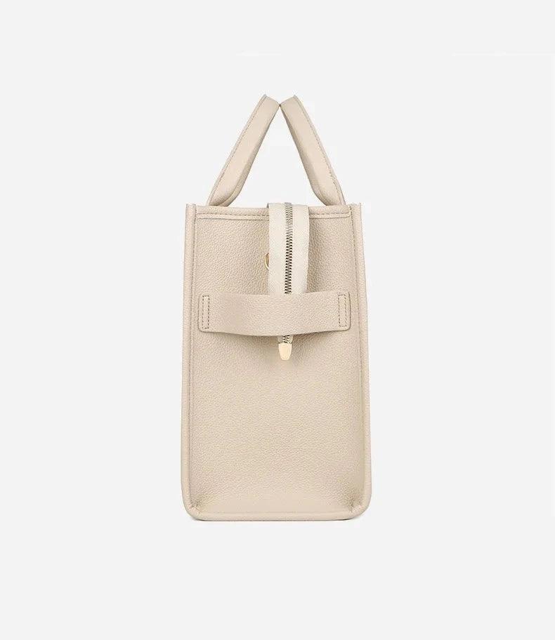 Bolsa Tote de Couro Mona Bege
