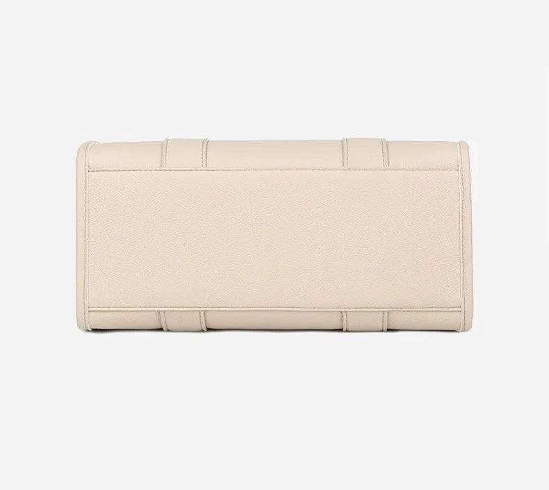 Bolsa Tote de Couro Mona Bege