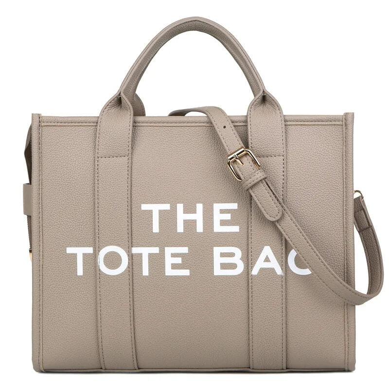 Bolsa Tote de Couro Mona Cinza