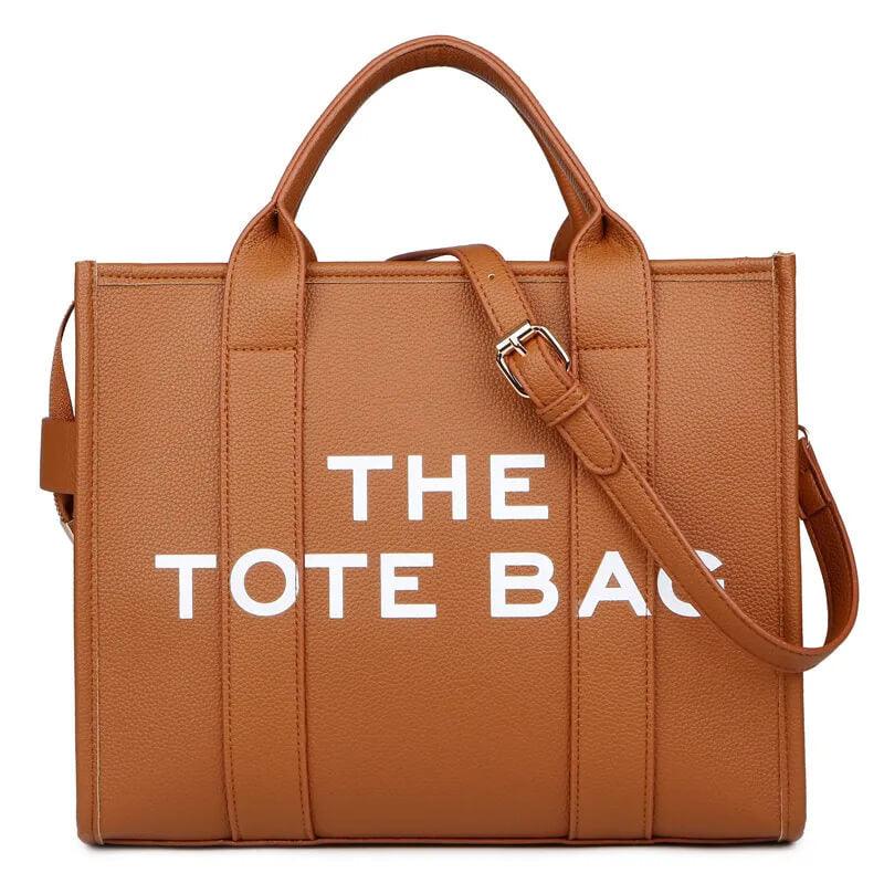 Bolsa Tote de Couro Mona Marrom