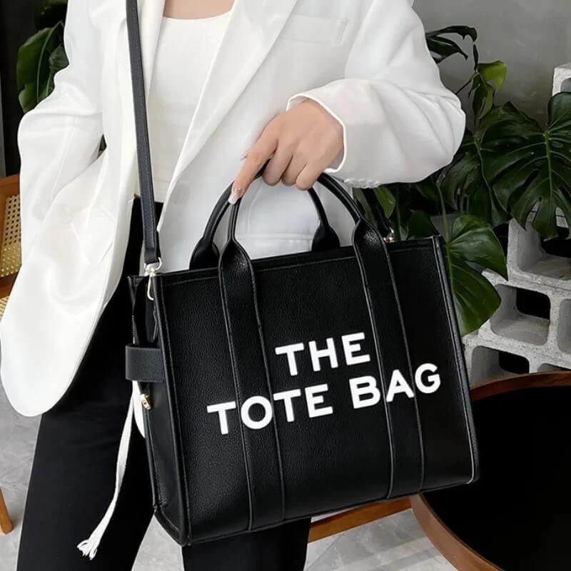 Bolsa Tote de Couro Mona Preto