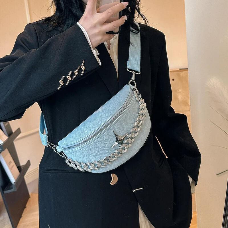 Bolsa Transversal Estelar Azul Claro
