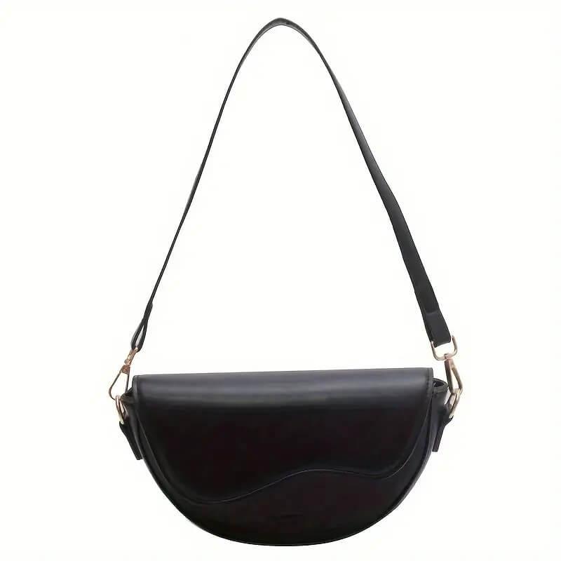 Bolsa Transversal de Couro Ruana Preto