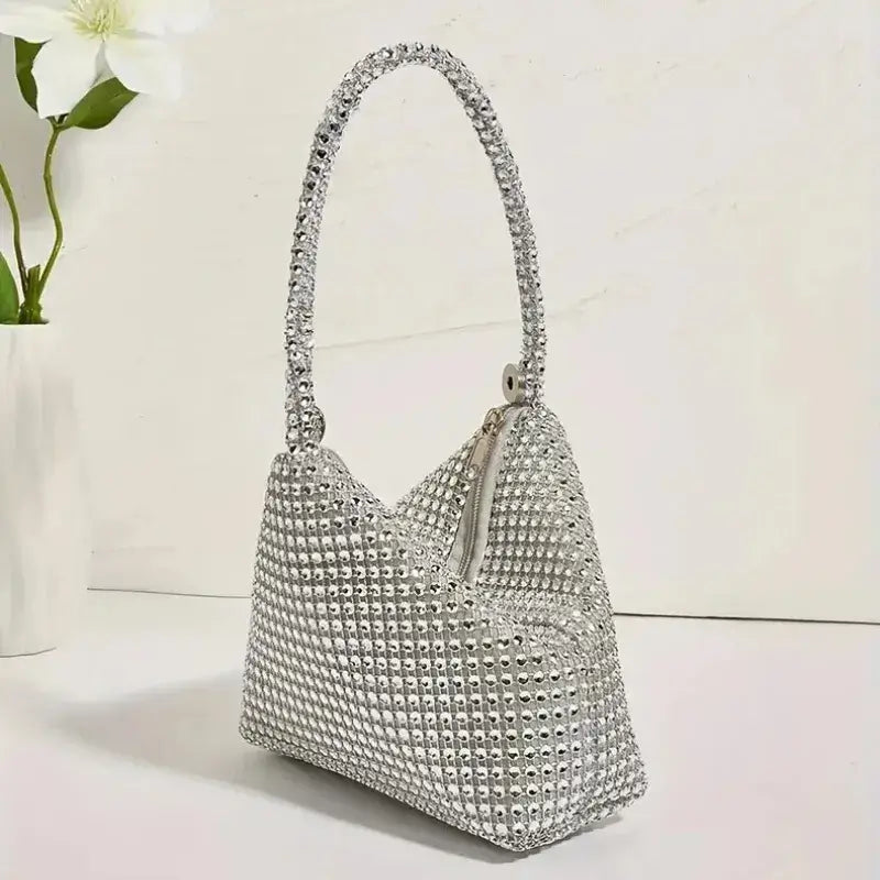 Bolsa de Mão Strass Mariana Prata