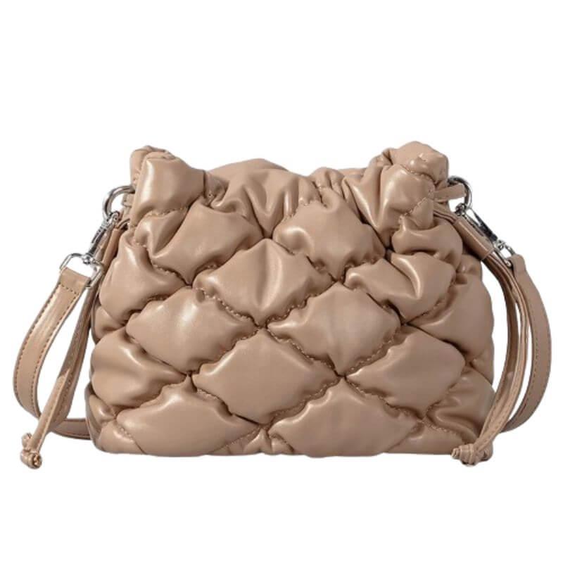 Bolsa de Ombro Acolchoada Ella Caqui