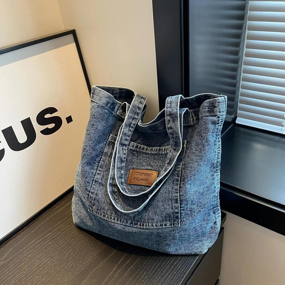 Bolsa de Ombro Jeans Marine Azul Marinho