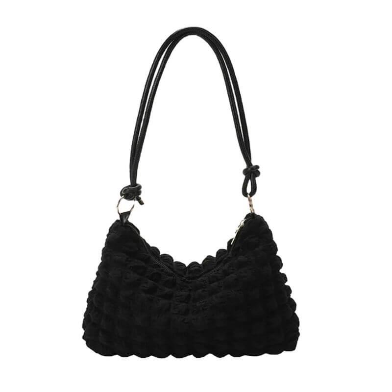 Bolsa de Ombro Plissada Bianti Preto