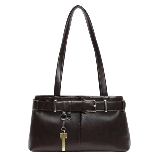 Bolsa de Ombro Retro Brooklyn Marrom