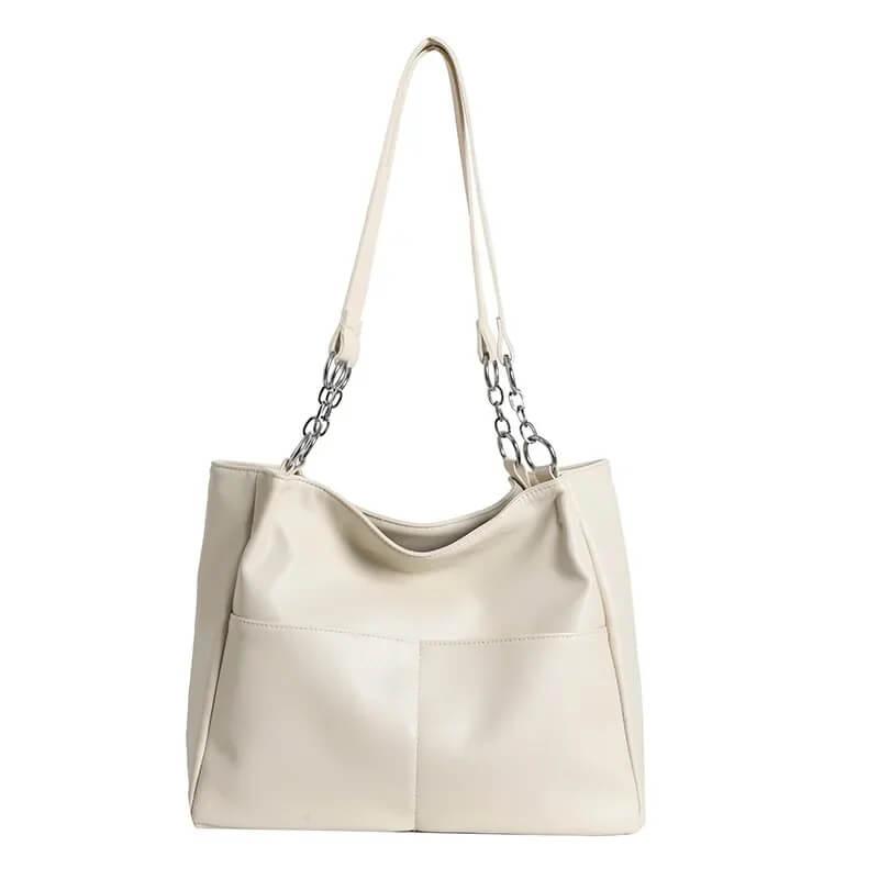 Bolsa de Ombro em Couro Soult Branco