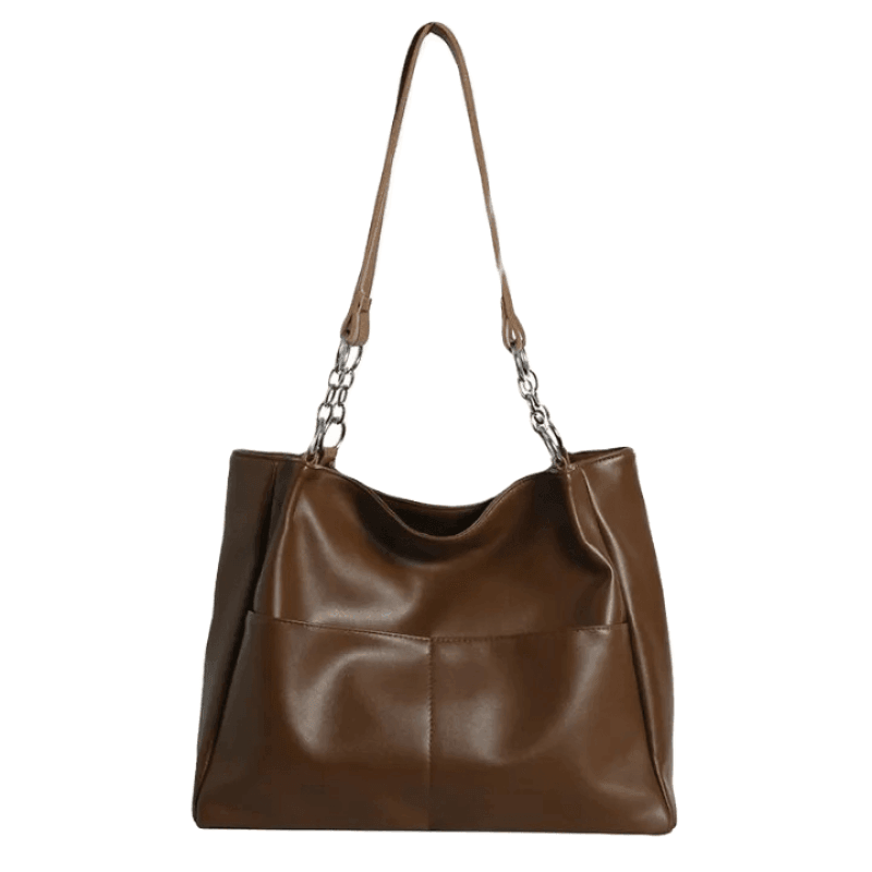 Bolsa de Ombro em Couro Soult Marrom
