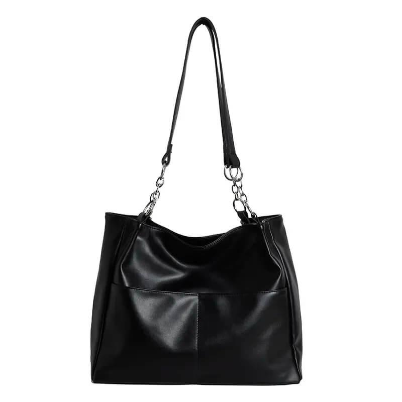 Bolsa de Ombro em Couro Soult Preto