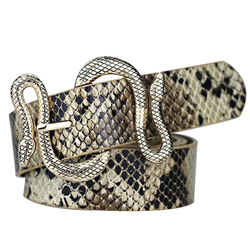 Cinto de Couro Cobra Feminino